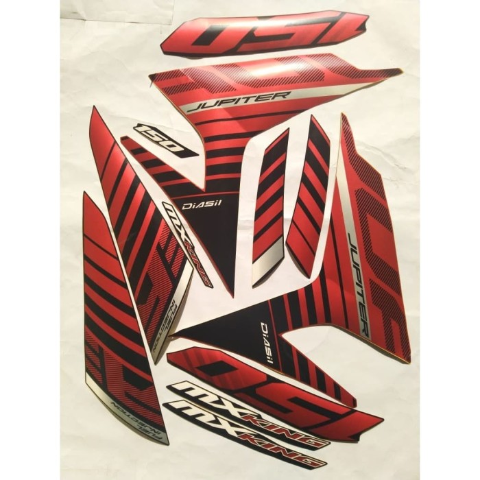 stiker striping jupiter mx king 150 2017 merah