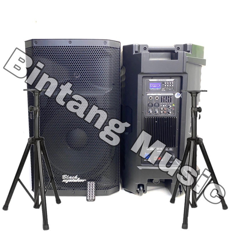 PROMO MURAH Speaker aktif Blackspider GT15 15inch original speaker aktif murah Gt 15  1200 watt free