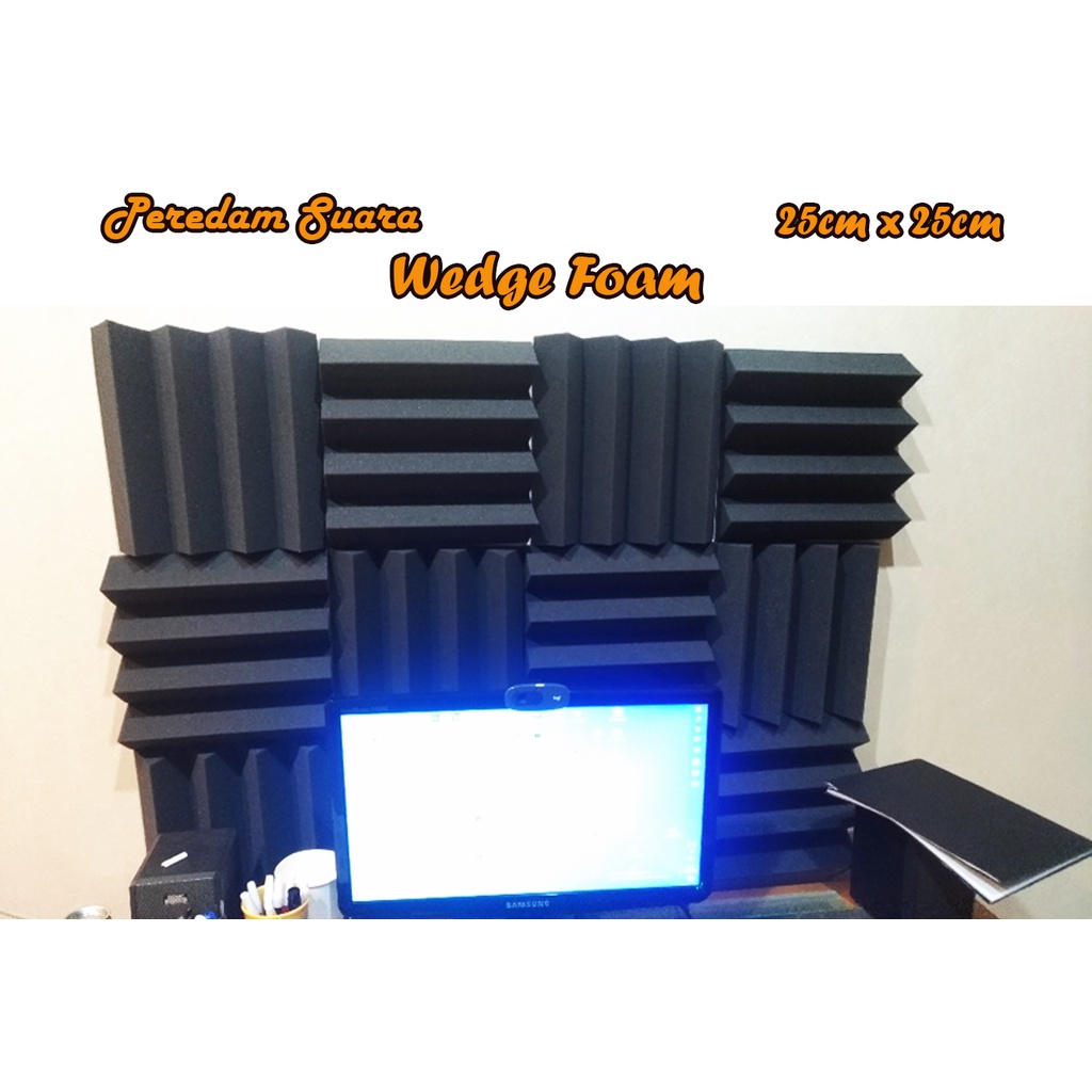 Busa Peredam suara model zigzag - ACOUSTIC FOAM WEDGE ZIGZAG 25x25x6 cm (isi 10pcs)