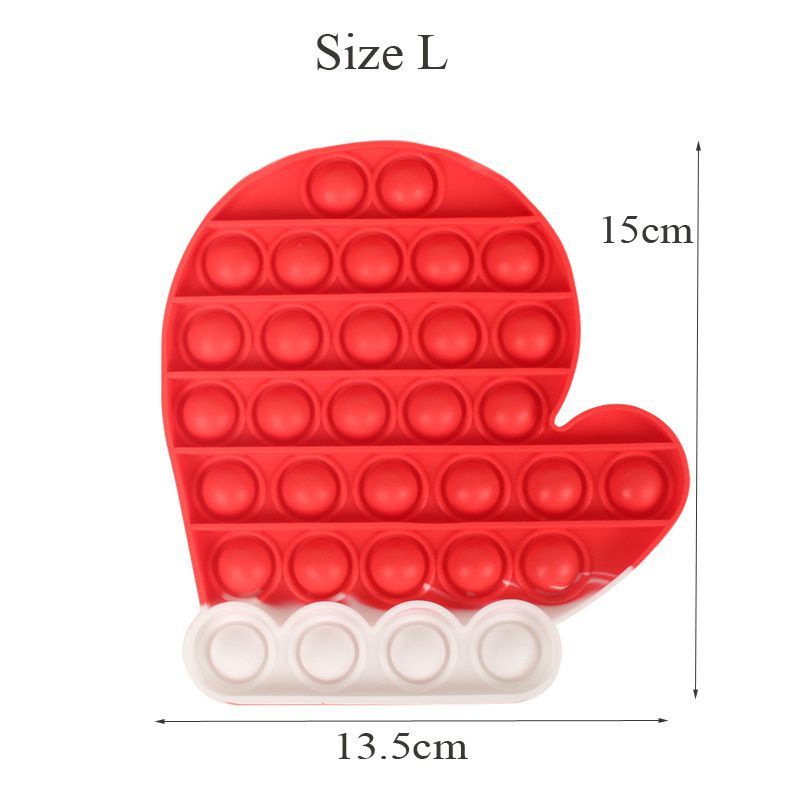 Pop It Natal Christmas Santa Claus /Mainan Fidget Toys Sinterklas Natal Castle-1