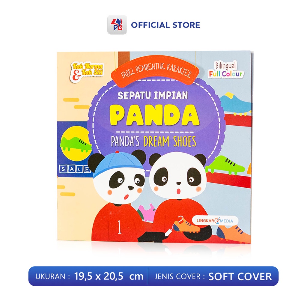 Buku Cerita Anak Bergambar / Buku Dongeng Anak Bergambar Bilingual Fabel Pembentuk Karakter Impian Panda Tupai Lebah Sendirian Beruang Antre Rubah Berubah-4