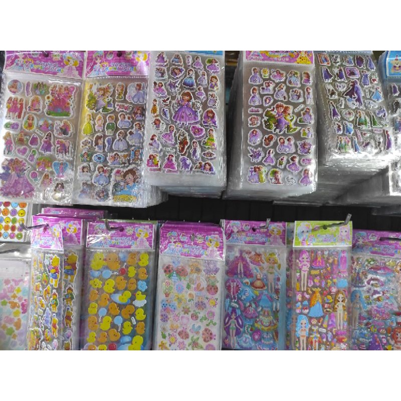 

Stiker anak karakter tokoh kartun disney princes barbie sofia frozen miki cars dora spiderman