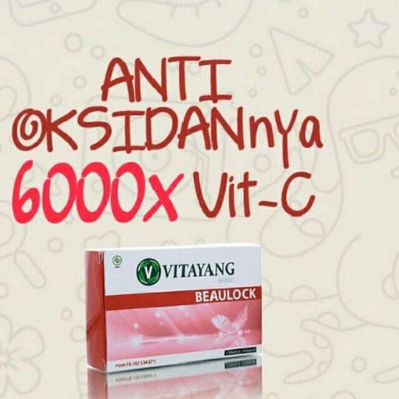 Vitayang Beaulok Astaxanthin Suplemen Kulit kecantikan Antioksidan Tinggi (6.000 X) Lebih Kuat Dari Vitamin C Original kk Indonesia