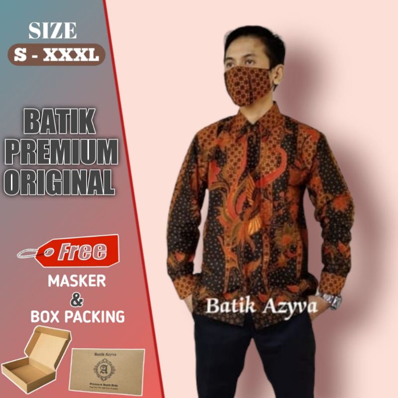 KEMEJA BATIK PREMIUM ORIGINAL. BAJU BATIK SOLO BAHAN KATUN. BAJU BATIK PRIA