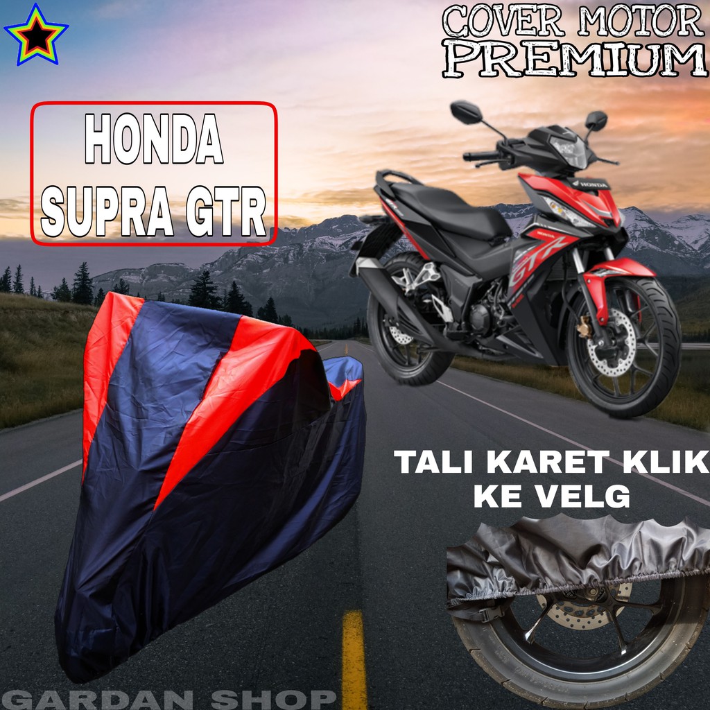 Sarung Motor HONDA SUPRA GTR Hitam MERAH Body Cover Penutup Pelindung Motor Honda Supra PREMIUM