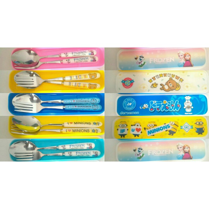 

Sendok Set Motif Rilakuma Dapat Kotak Pensil