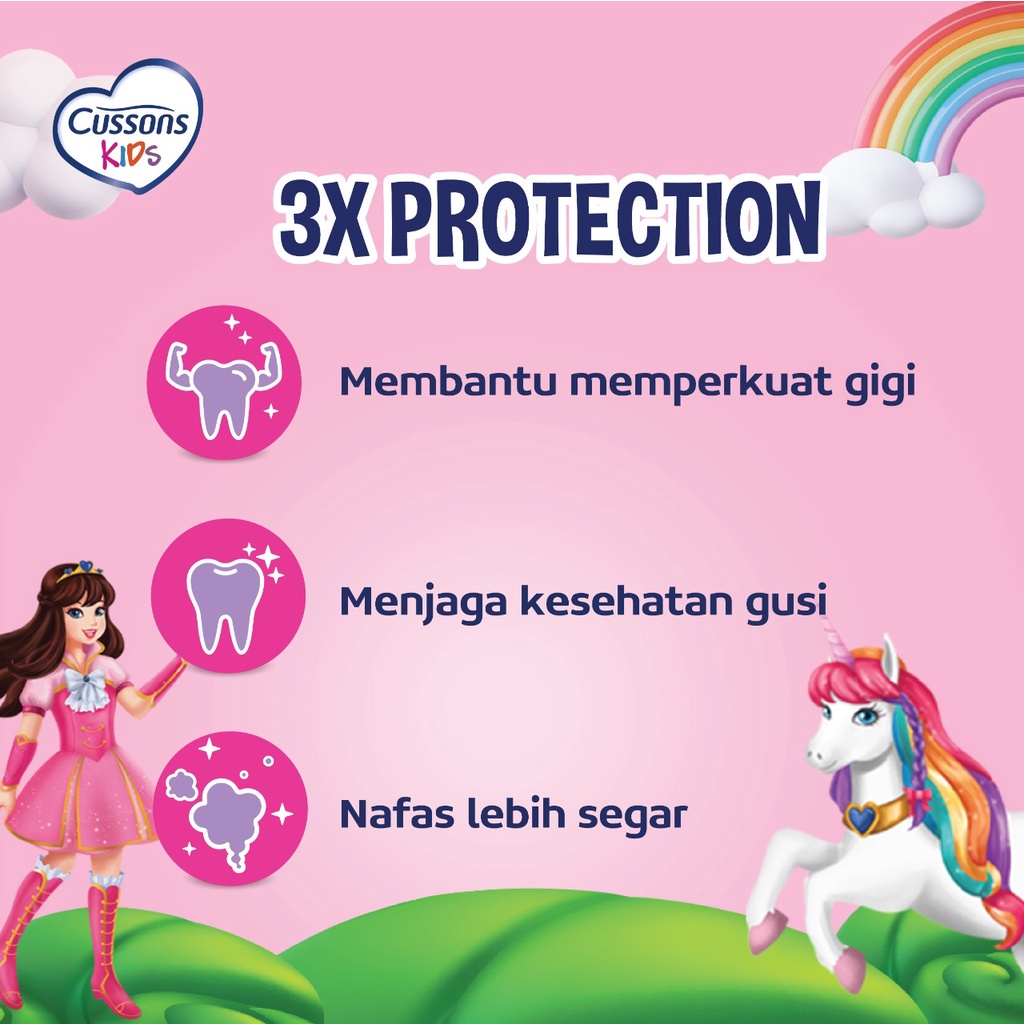Cussons Kids Toothpaste Unicorn Strawberry Smoothie Pasta Gigi Anak 45g
