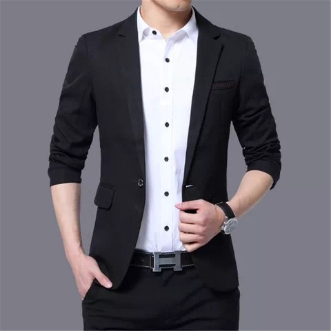 BLAZER SLIMFIT PRIA WARNA HITAM ARKA BLACK KANCING 1 NIKAYU - JAS RESMI PRIA WARNA HITAM SLIMFIT ORIGINAL NIKAYU