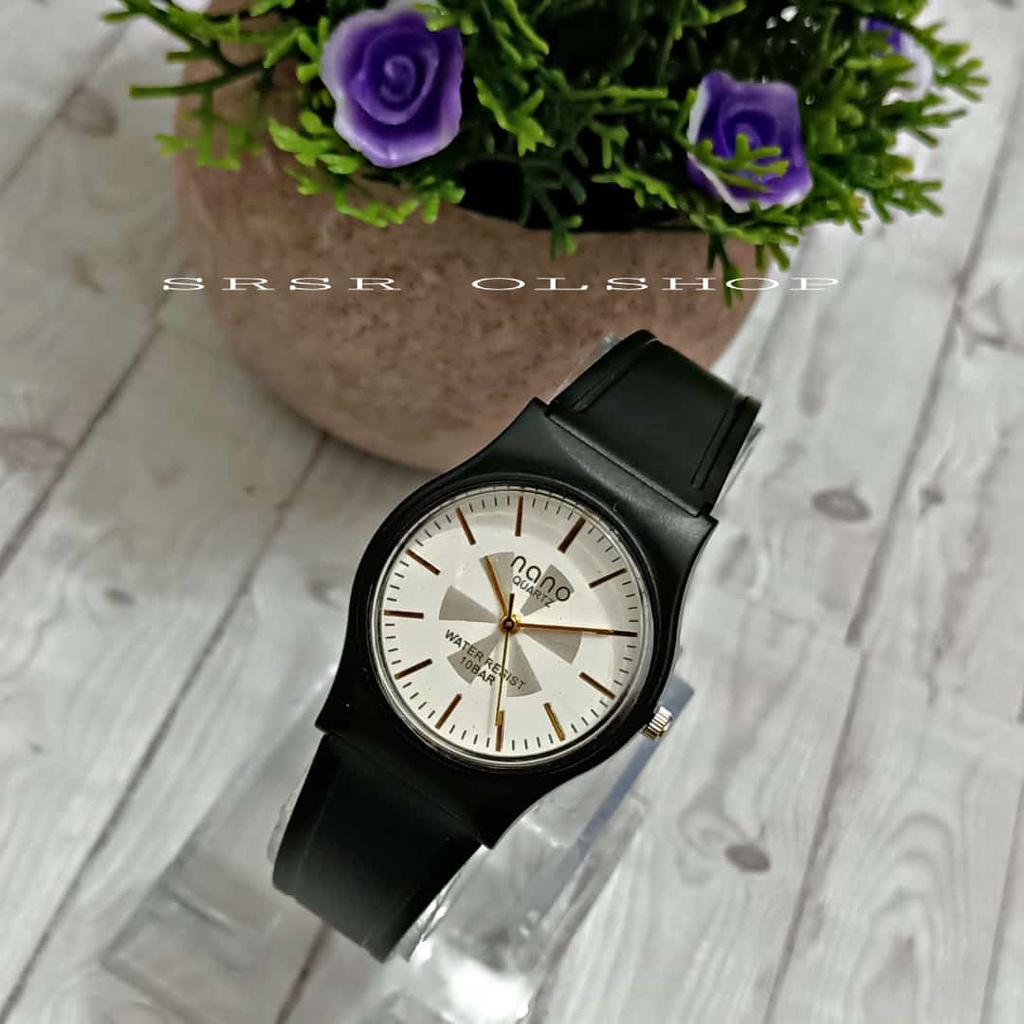 Jam Tangan Wanita Anti Air-Jam Tangan NANO WANITA Original Strap Rubber