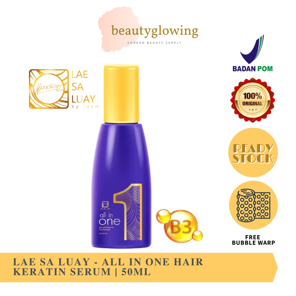 [BPOM] LAE SA LUAY ALL IN ONE HAIR KERATIN SERUM / SERUM RAMBUT