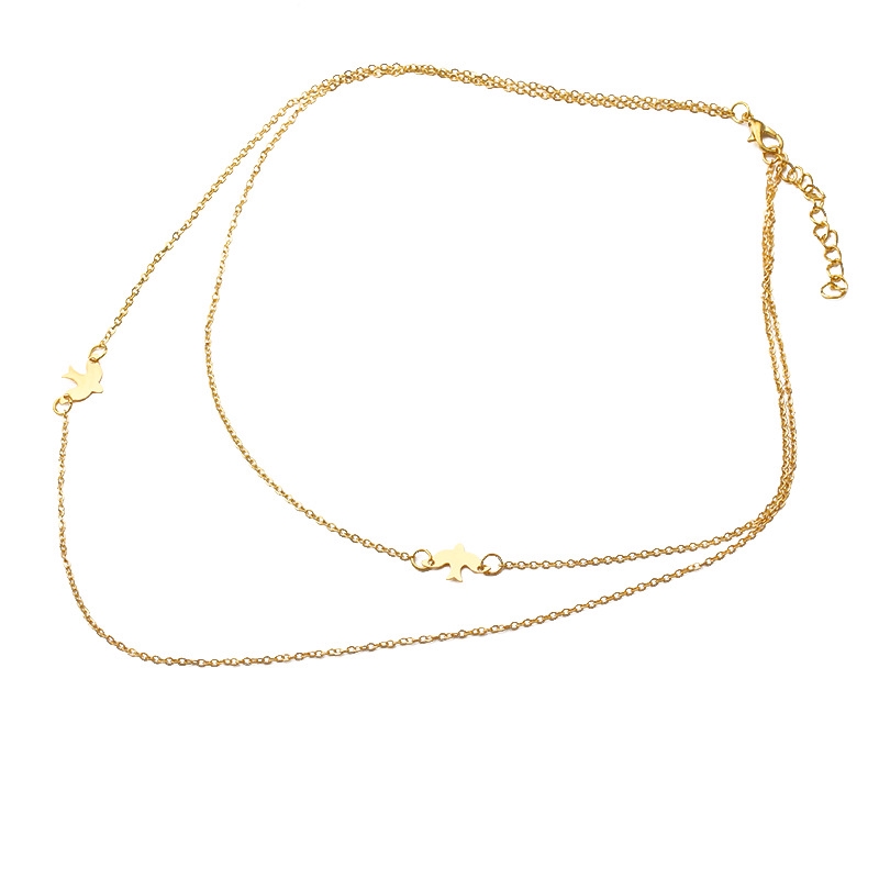 Kalung Wanita Necklace Women Rantai Ganda Dan Merpati Kalung Wanita Cantik Kalung Kavikula Pendek