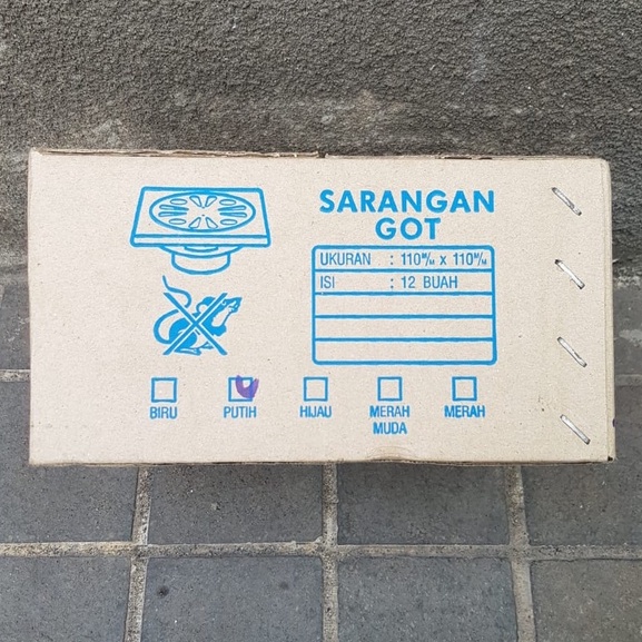 (1 KOTAK ISI 12 BIJI) - Saringan Got Plastik BEST GMP Mangkok Biru Putih Pink Hijau Merah 13/4&quot; - Avur Saringan WC Pvc 1 3/4 in- Plastic Floor Strainer GMP BEST