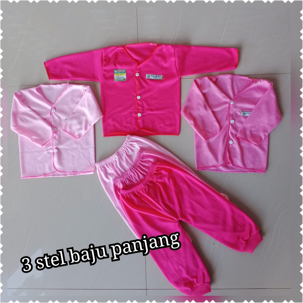 18 pcs Baju Baru Lahir seri mix PINK