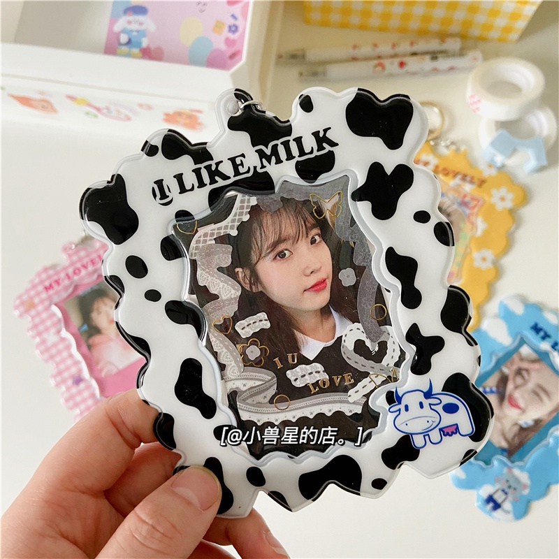 Star card 3 Inch 4 inch photo pendant key ring decoration bag card set meal card certificate card clip