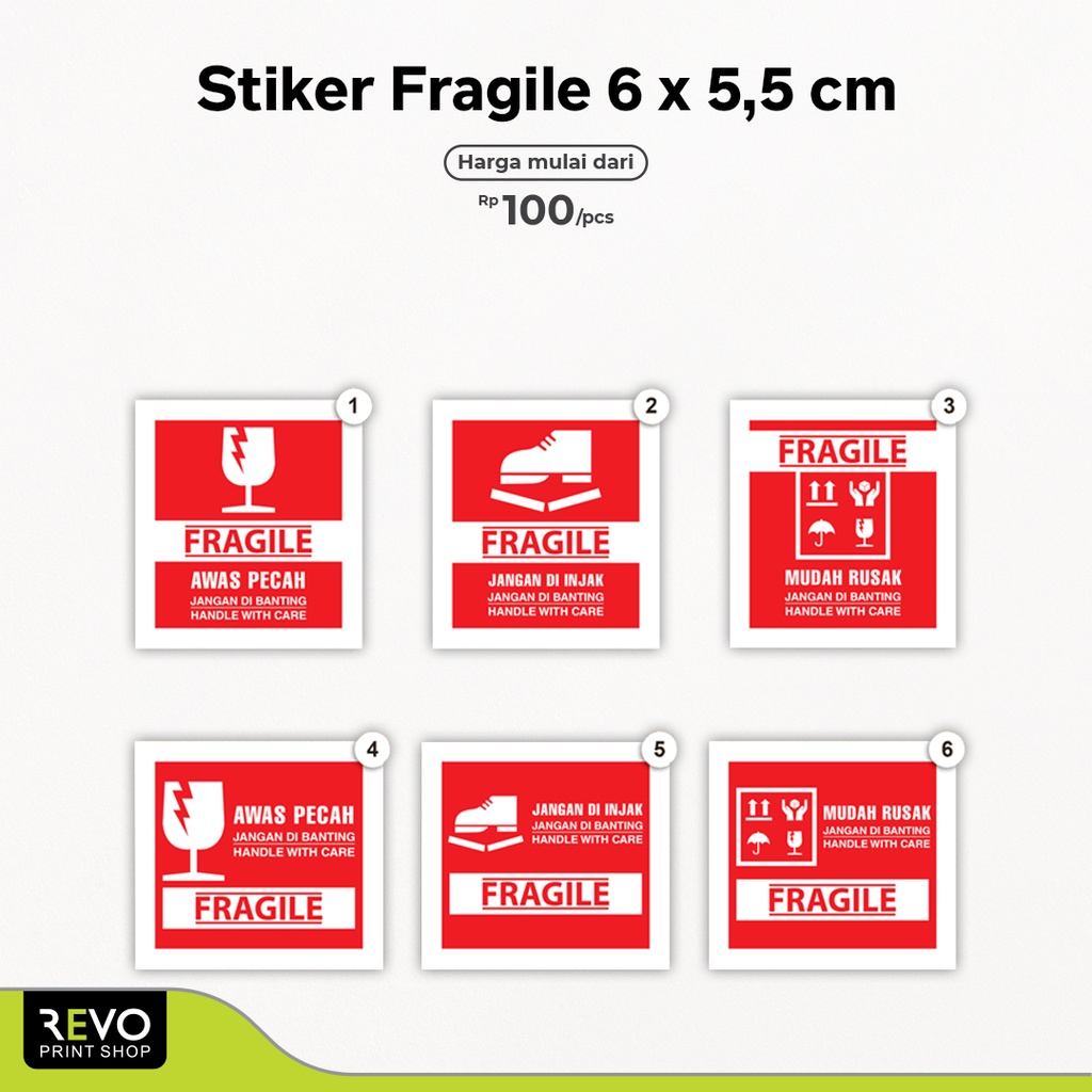 

Stiker Fragile 6 x 5,5 cm (minimal pembelian 100pcs)