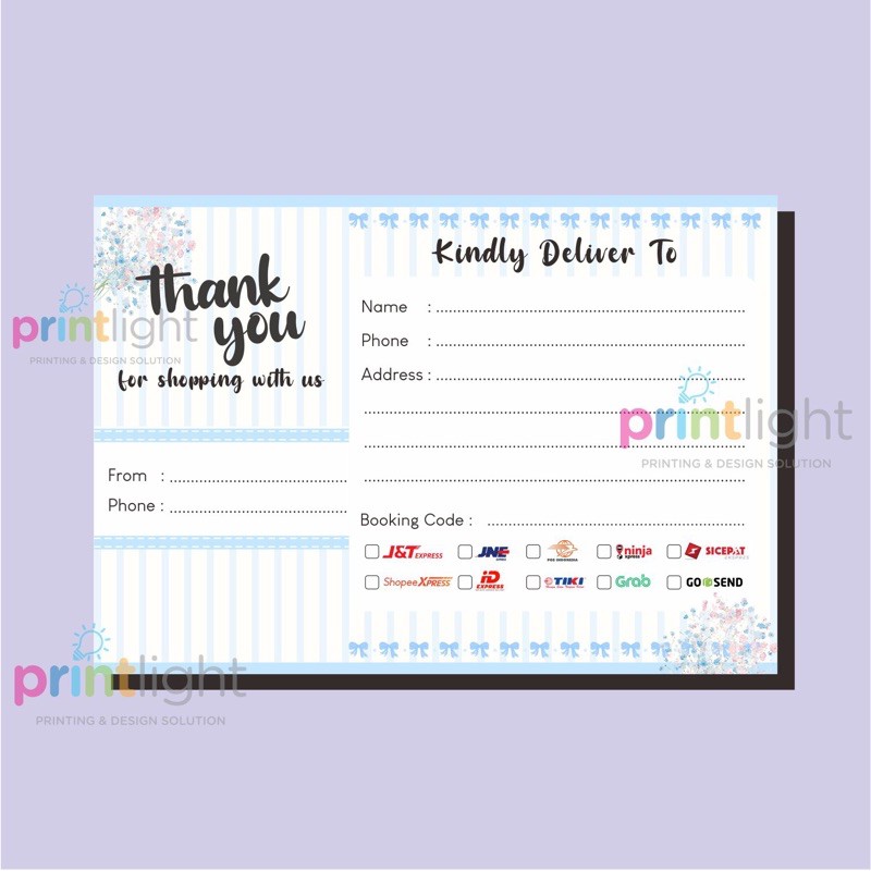 

STIKER PENGIRIMAN - SHIPPING LABEL - PASTEL FLOWERS