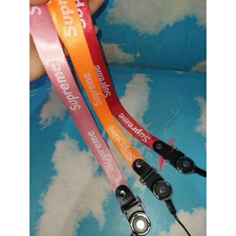 Gantungan hp strap phone tali leher Supreme