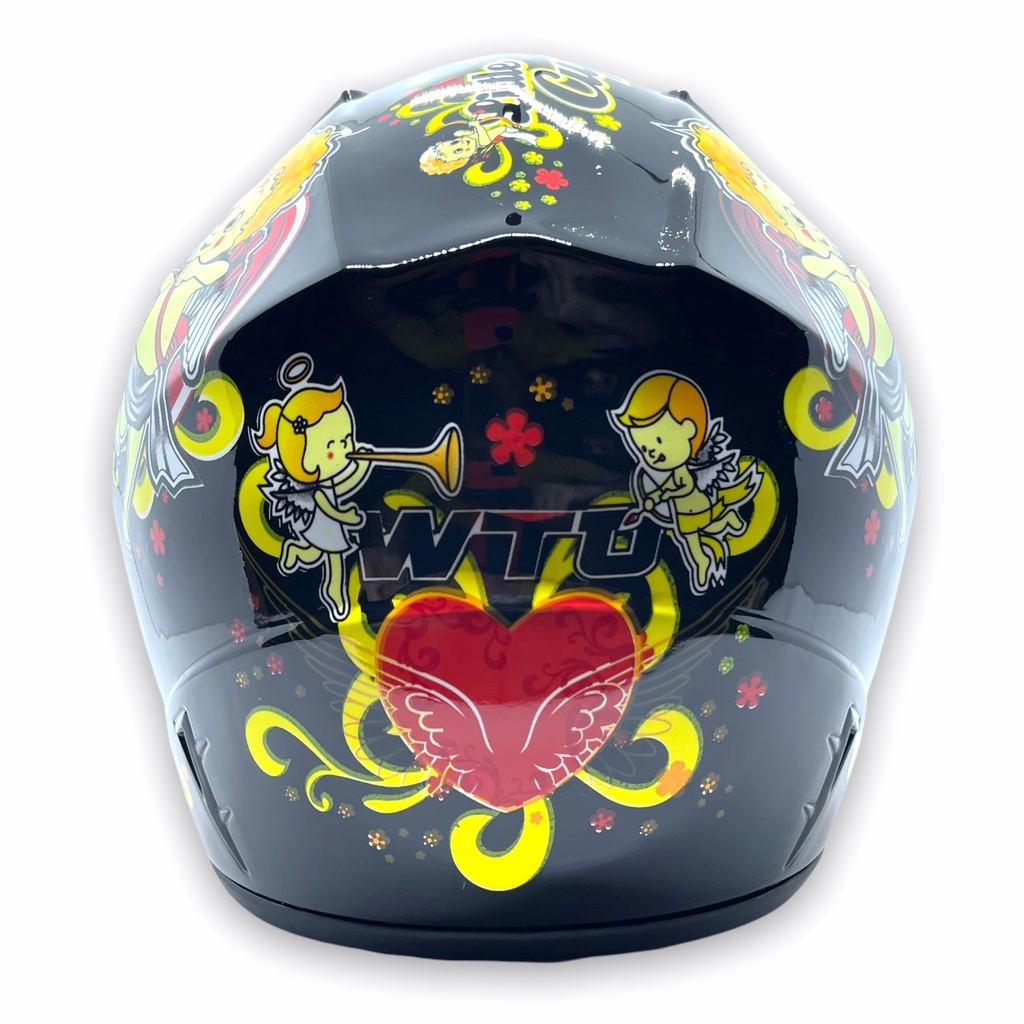 Helm WTO Z1R Pet - Little Cupid - Hitam - Half Face ALL SIZE