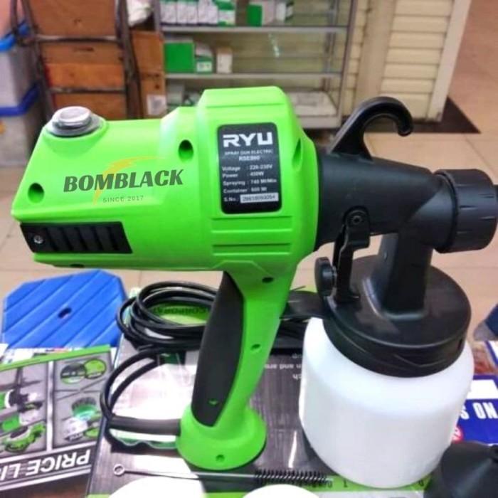 Ready Stock Best Seller Qorgu | Spray Gun Electrik Ryu Rse 800 Semprotan Cat Tembok Paint Zoom Listr
