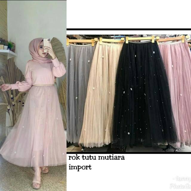 Rok Tutu Mutiara Import