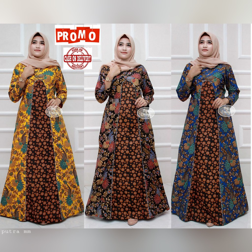 Diskon Gamis Original Gamis Batik Kombinasi Wanita Terbaru All Size Dan Jumbo Bermacam Warna Corak, Putra M xmyl9rQta1jqDx