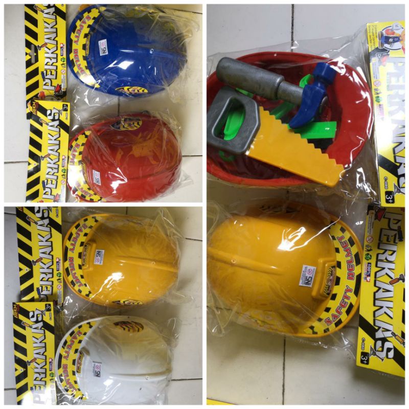 Mainan anak tukang helm/perkakas mainan helm