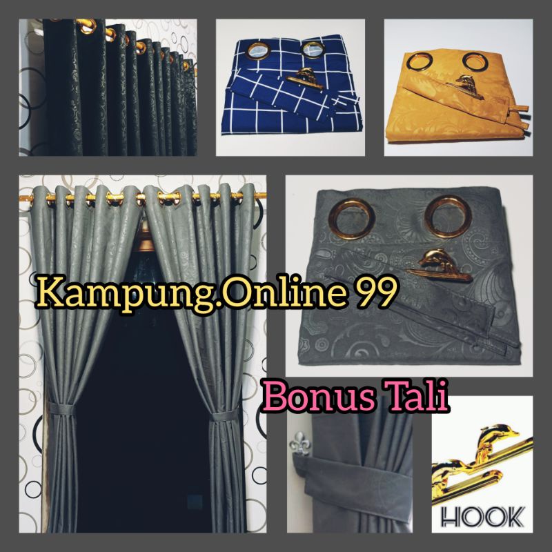 Gorden Polos Minimalis - Tirai Pintu - Gorden Pintu - Korden Jendela Embos Polos - Hordeng Jendela p