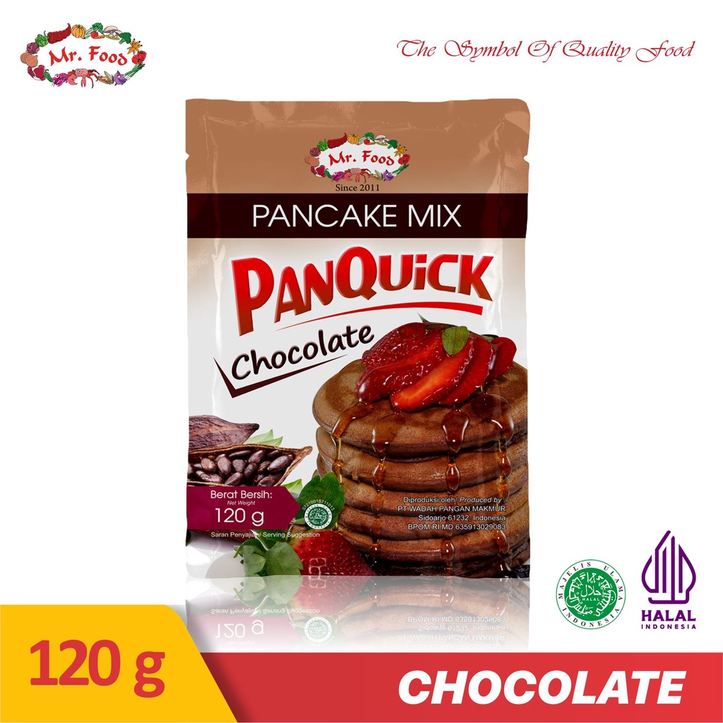 

Tepung Pancake Panquick Mr. Food Original/Gluten Free/Chocolate 120gr