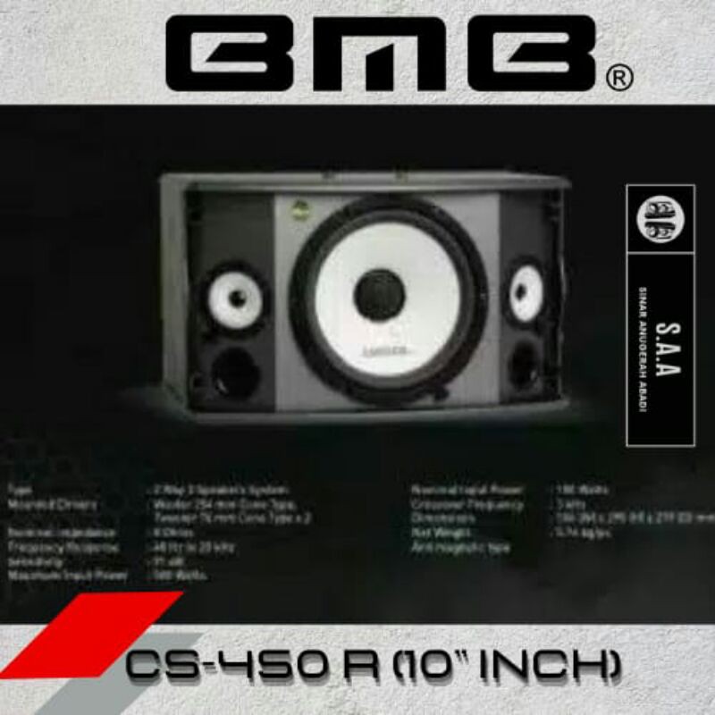 SPEAKER PASIF CS- BMB 450 R (10"inch)