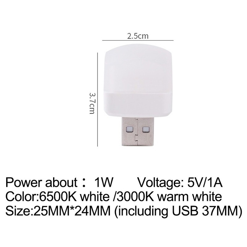 Lampu Baca Mini Portable Hemat Energi Bahan ABS Dengan Port USB