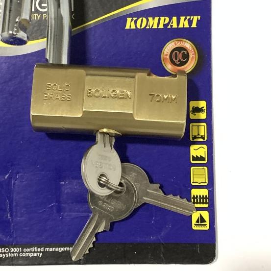 ☜ GEMBOK SOLIGEN 70MM KUNINGAN/GEMBOK V SOLIGEN 60MM /GEMBOK ANTI POTONG ♛