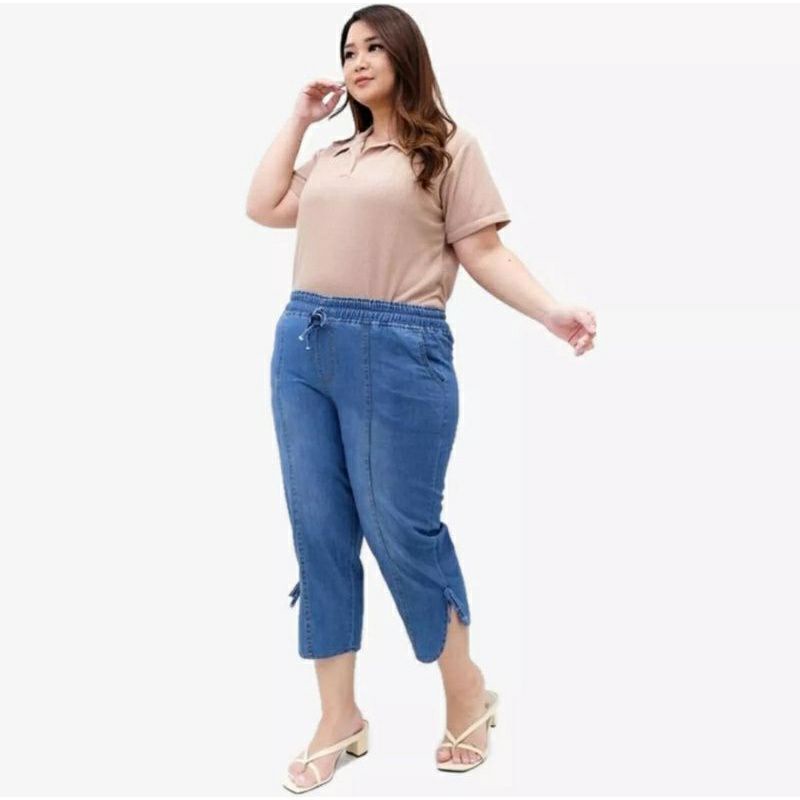 Celana Pendek 7/9 Jeans Wanita Jumbo // Celana 7/9 Jeans Wanita Jumbo