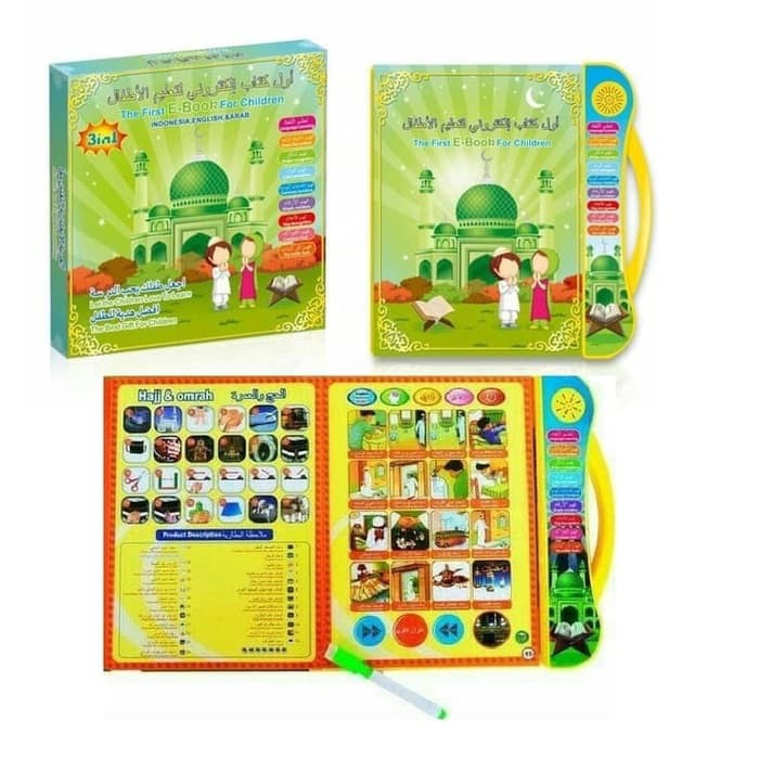 Mainan Anak Edukasi Buku Belajar E BOOK 3 BAHASA - MAINAN EDUKASI EDUKATIF Buku Pintar