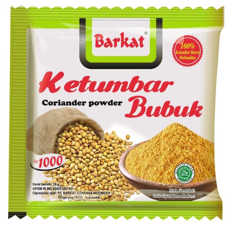 

Barkat - Ketumbar Bubuk / Coriander Powder Isi 12 pcs