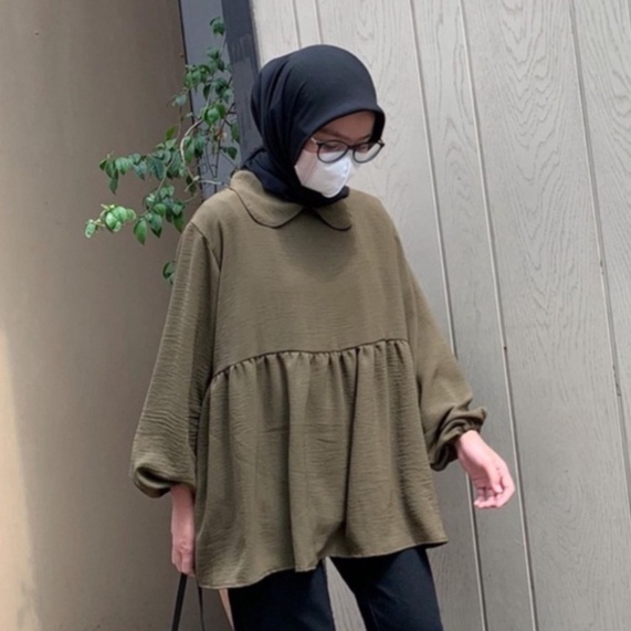 SAVAHHIJAB - YURA BLOUSE/BLOUSE WANITA CRINKLE/BLOUSE KOREA/FASHION MUSLIM