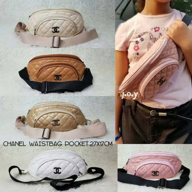 CHANEL WAISTBAG POCKET / WAISTBAG / TAS PINGGANG / TAS SELEMPANG / WAIST BAG / TAS WAISTBAG / TAS