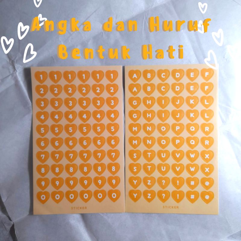 

2set Huruf &Number Orange Colour