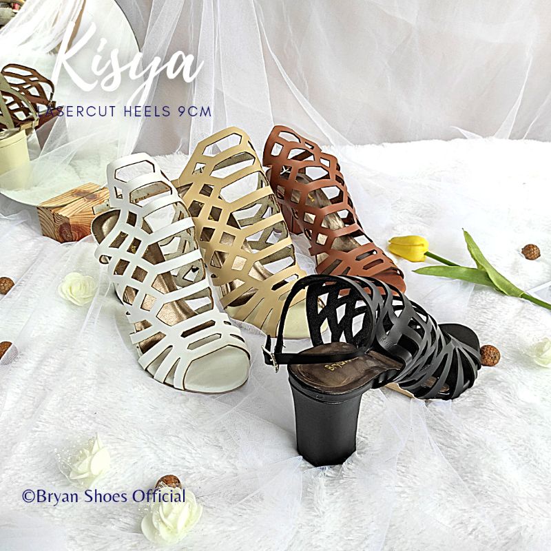 Bryan Kisya Heels 9cm Tali Lasercut Gladiator Spider Hak Tahu Dove Jumbo Oversize Bigsize 36-41-43