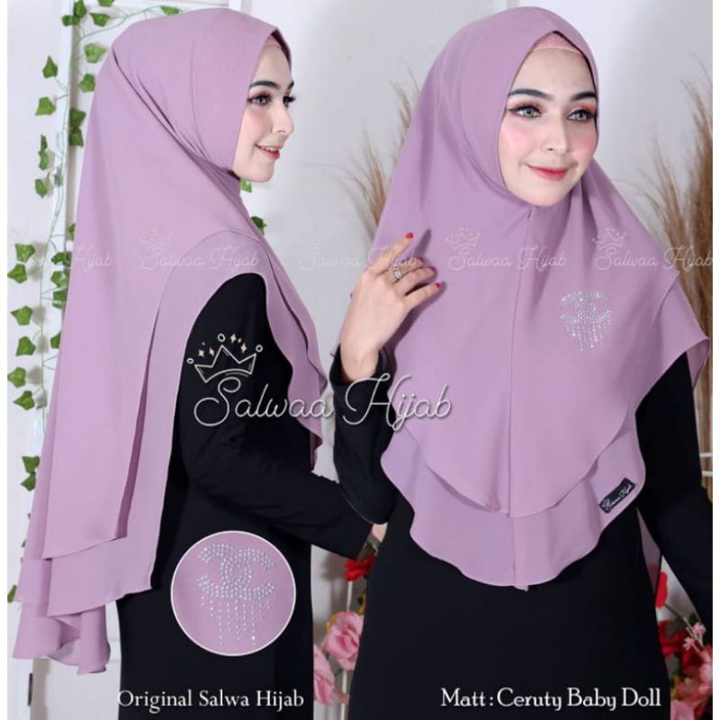 HIJAB KHIMAR OVAL SAHLA SWAROSKY PAYET CHANELSL STANDAR