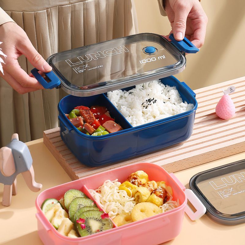 Tempat Makan Transparant BENTO BOX 1000ml / Lunch Box 1000ml BPA FREE