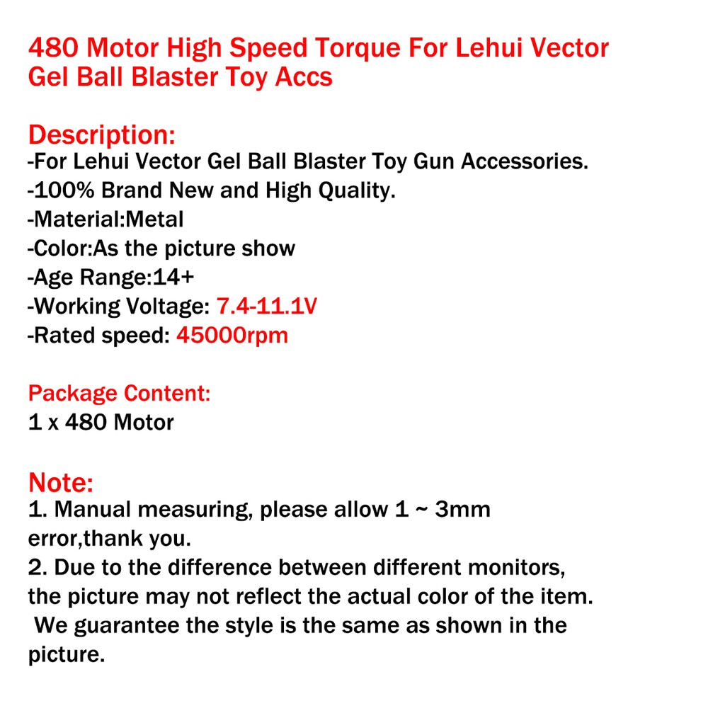 Digoo 480 Motor Speed Torque Untuk Lehui Vector G L Accs 45000rpm Shopee Indonesia