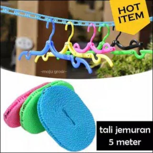Tali jemuran 5 meter.