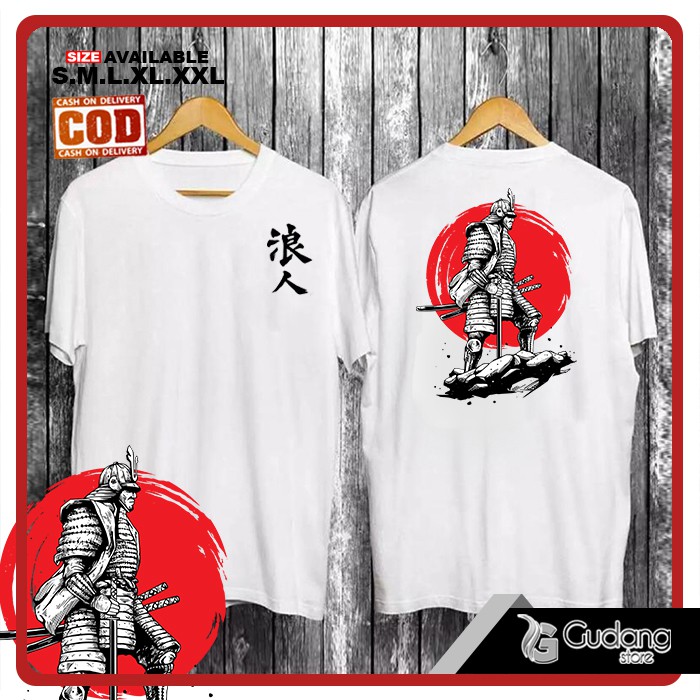 KAOS T-SHIRT DISTRO PRIA WANITA BAJU SAMURAI JEPANG 01