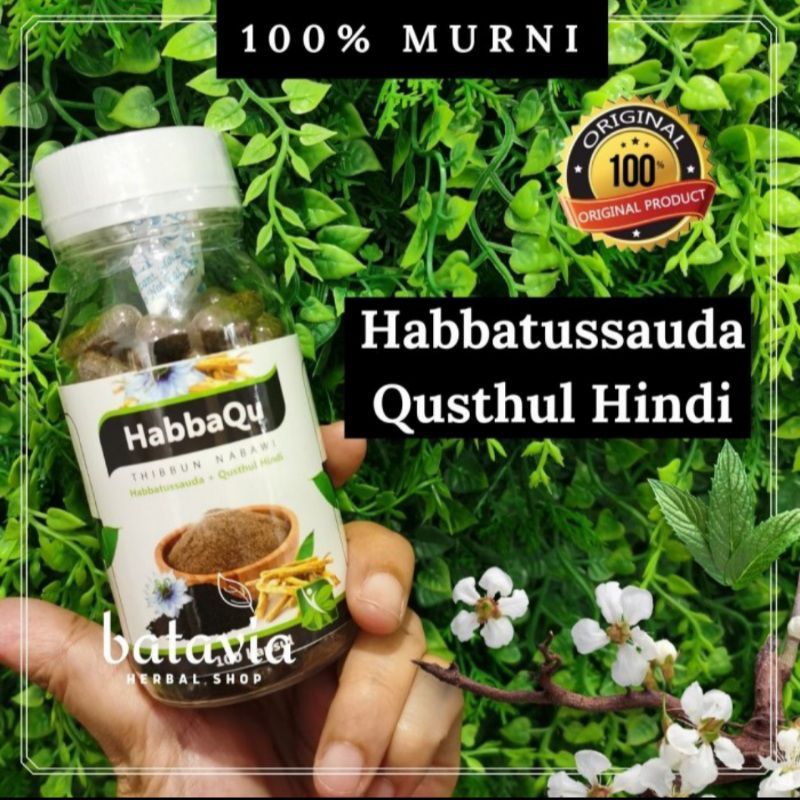 

Habbaqu 100 Kapsul Qusthul Hindi Habbatussauda Murni 100%