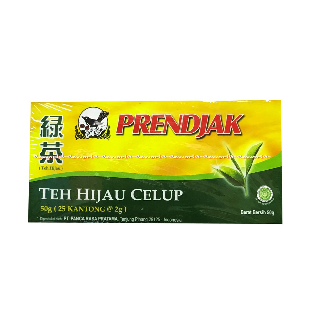 Prendjak Teh Hijau Celup 25 Kantong Green Tea Sachet Celup Prenjak