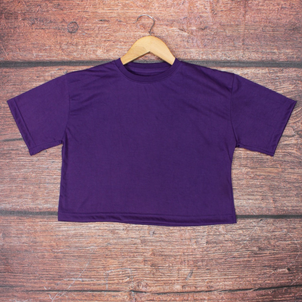 TokoMilkan - Kaos Crop top Wanita Polos Oneck Katun | Kaos Oblong CEWEK Adem