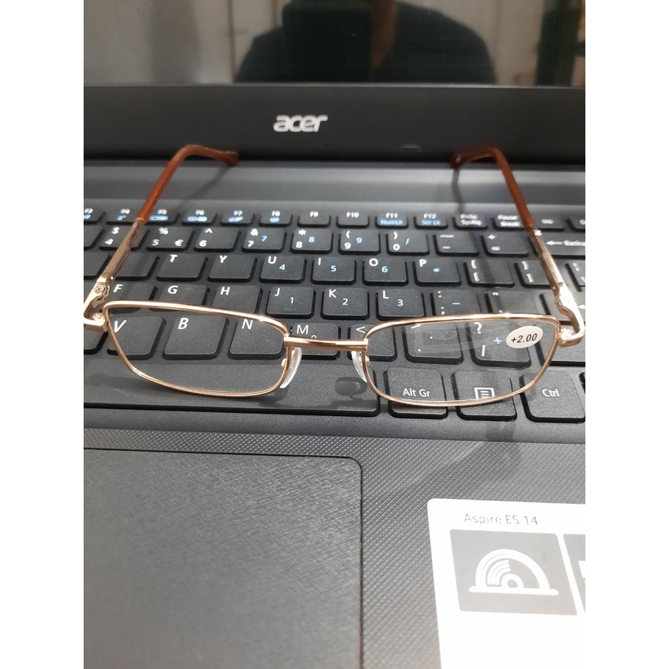 Kacamata Baca Plus(+) Frame Titanium Type 233.IS Ukuran +1,00 - +4,00 Fulrim/kacamata baca pria/wanita/kacamata rabun dekat/jauh