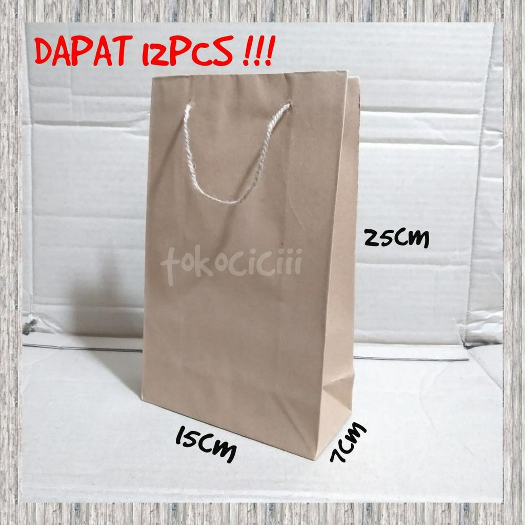 

Isi 12pc Paperbag wafer 15x25 polos lusinan / tas kertas motif batik 15 x 25 / tas kertas batik / paperbag
