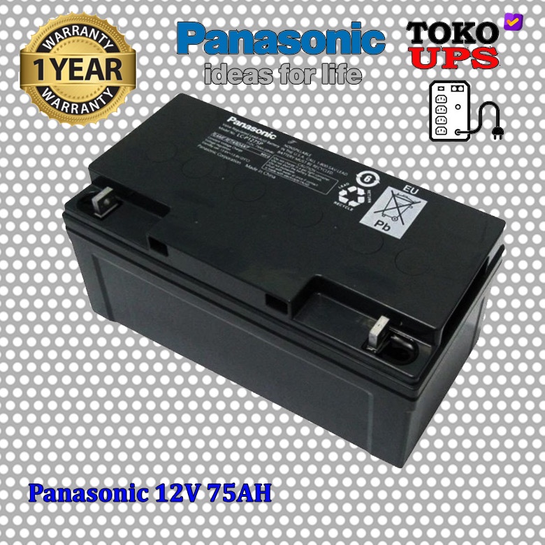 UPS Baterai Aki Kering Panasonic 12V 75AH