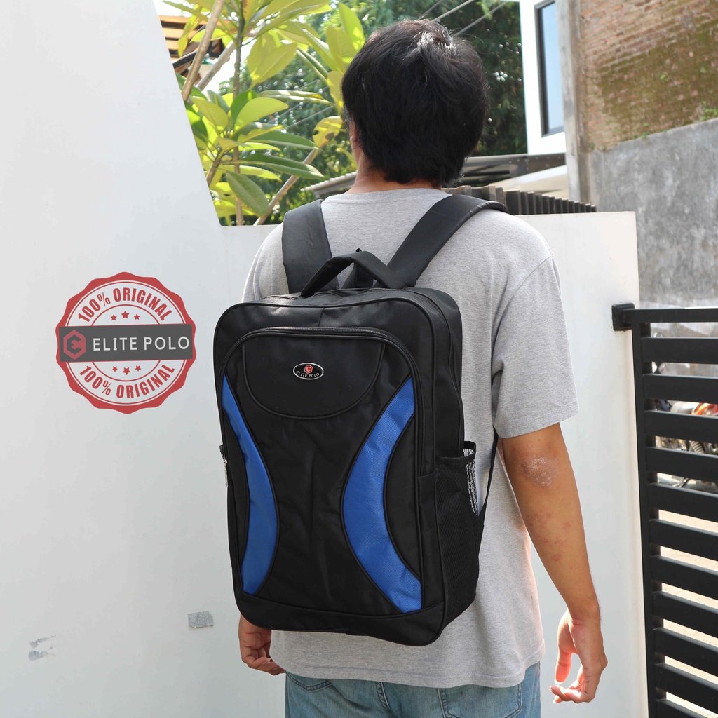 Tas Elite Polo Model Kekinian Backpack Gendong Cowok SD SMP Keren Bagus Ransel Laki-Laki Awet Murah